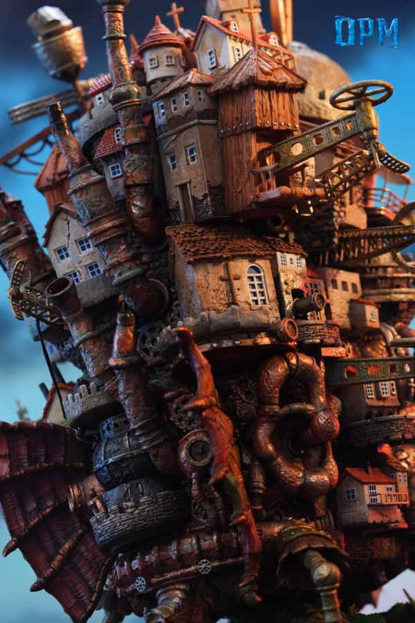 Howls Moving Castle OPM Studio Walking Castle Resin Statue 4