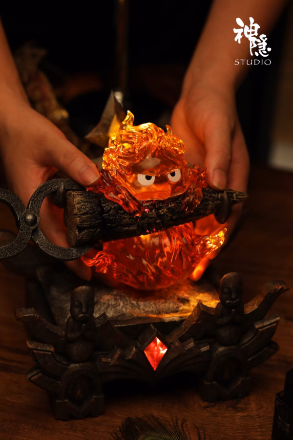 Howls Moving ShenYin Studio Contract Magic Canon Calcifer Bracket Resin Statue 4