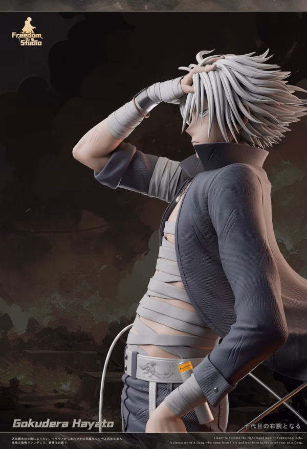 Katekyo Hitman Reborn Freedom Studio Gokudera Hayato Resin Statue 4