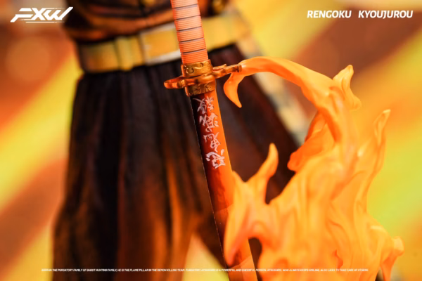 Kimetsu No Yaiba FXW Studio Flame Hashira Rengoku Kyojuro Resin Statue 2