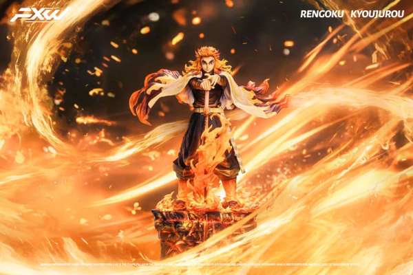 Kimetsu No Yaiba FXW Studio Flame Hashira Rengoku Kyojuro Resin Statue