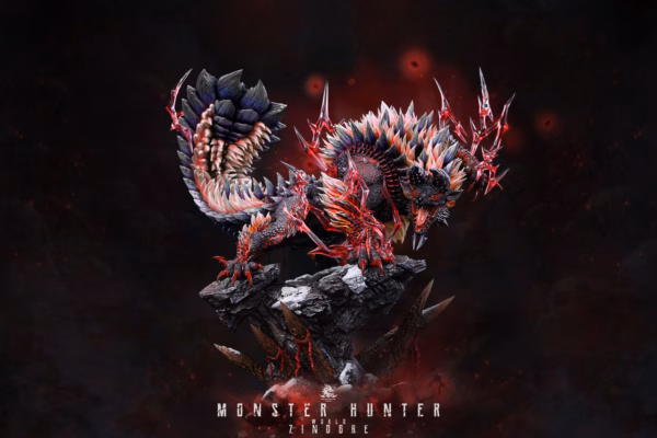 Monster Hunter Dragon Realm Studio Zinogre x Stygian Zinogre Resin Statue 2