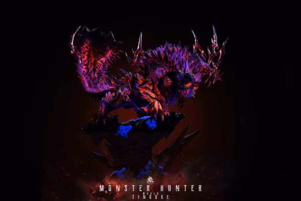 Monster Hunter Dragon Realm Studio Zinogre x Stygian Zinogre Resin Statue 3