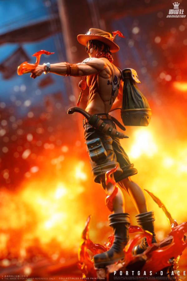 One Piece Domination Studio Portgas D Ace Resin Statue 5