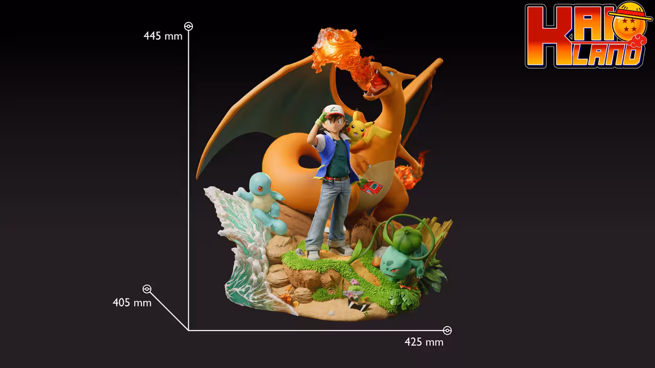 Pokemon Black Swan Collectibles Ash Diorama Resin Statue