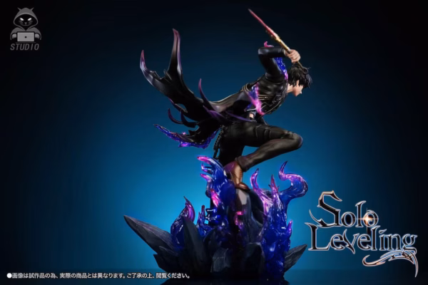 Solo Leveling Black Panther Studio Sung Jin Woo Resin Statue 3