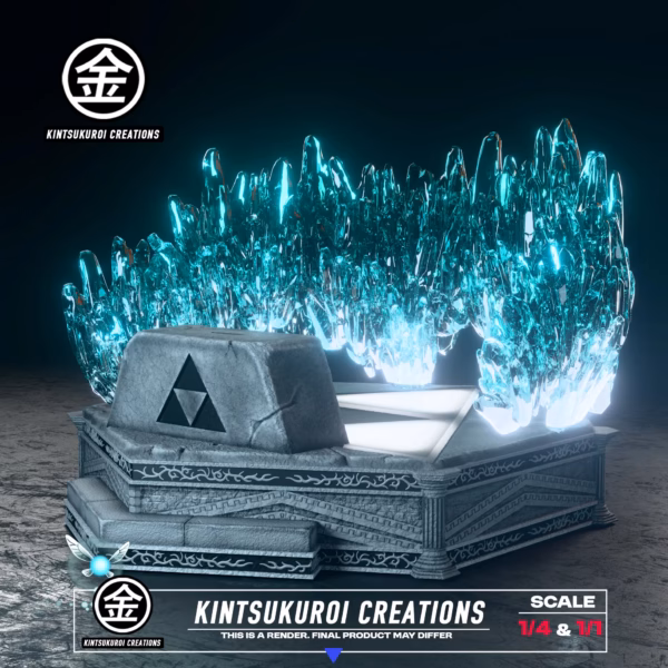 The Legend of Zelda Kintsuluroi Creations Studio Young Link Pulling Master Sword Resin Statue 4