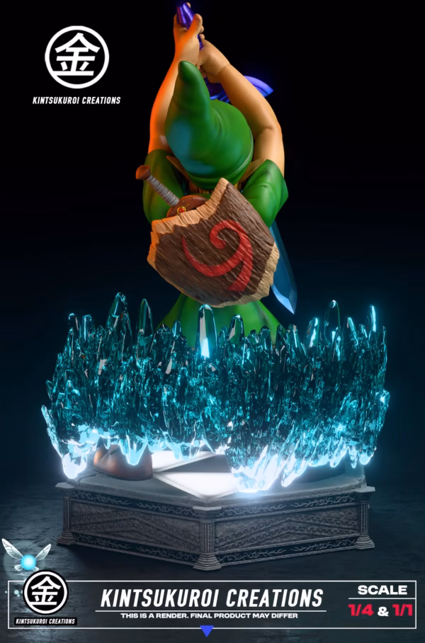 The Legend of Zelda Kintsuluroi Creations Studio Young Link Pulling Master Sword Resin Statue 5
