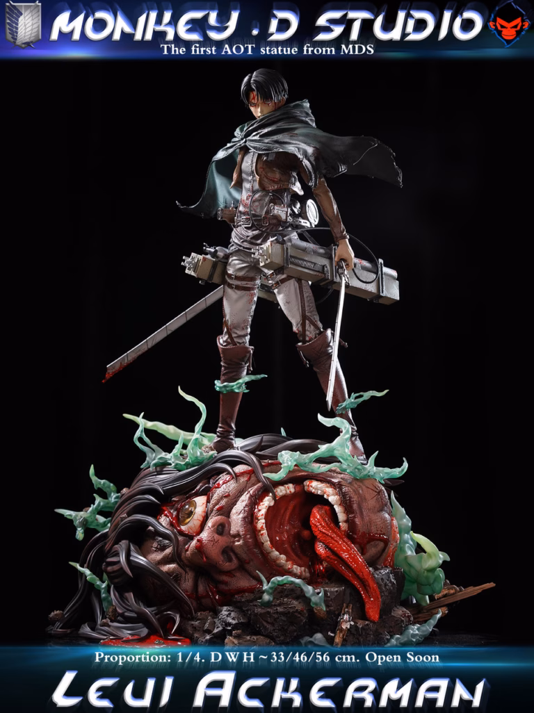 Attack on Titan Monkey D Studio Levi Ackerman Resin Statue