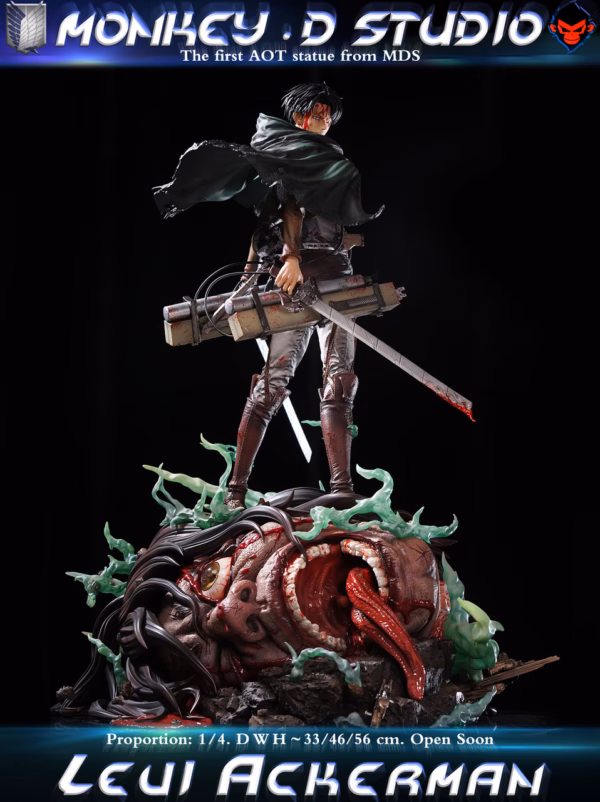 Attack on Titan Monkey D Studio Levi Ackerman Resin Statue 2