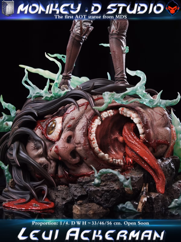 Attack on Titan Monkey D Studio Levi Ackerman Resin Statue 6