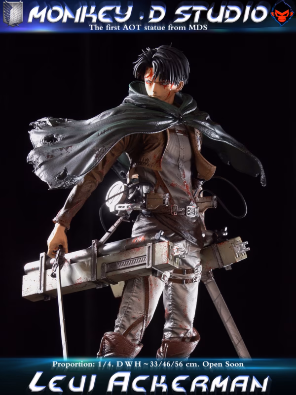Attack on Titan Monkey D Studio Levi Ackerman Resin Statue 7