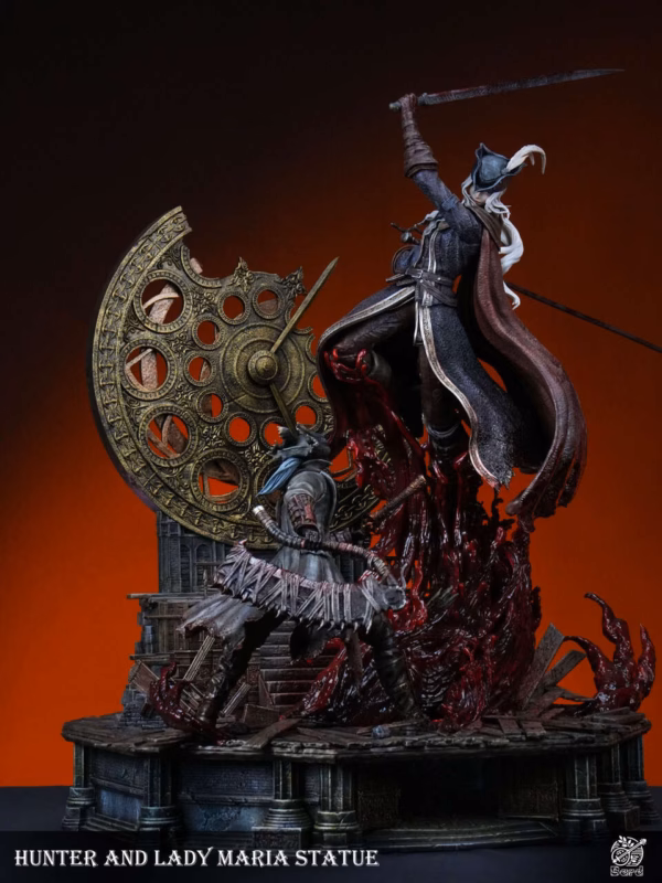 Bloodborne Bard Studio Lady Maria vs Hunter Resin Statue 1