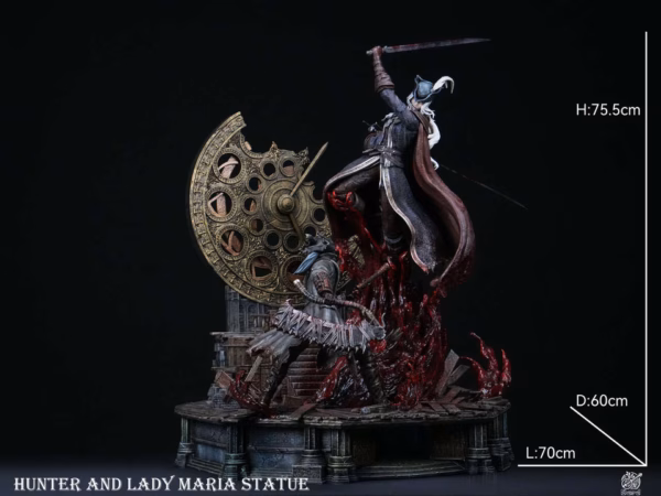 Bloodborne Bard Studio Lady Maria vs Hunter Resin Statue 3
