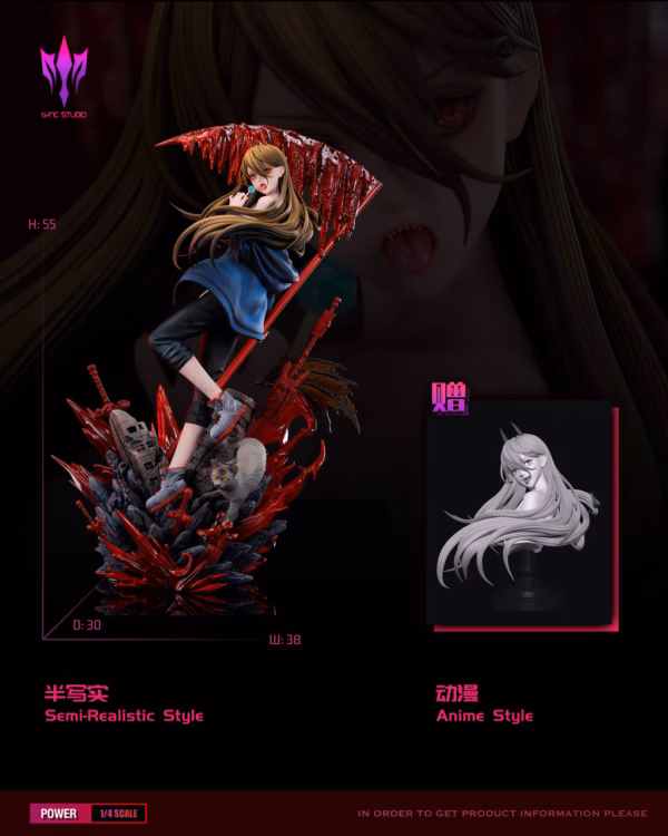Chainsaw Ma Lync Studio Power Resin Statue 5