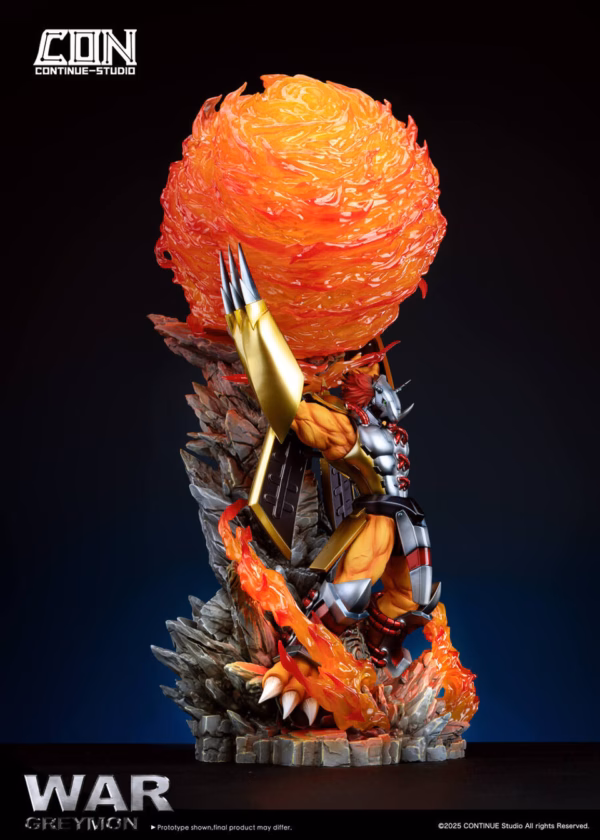 Digimon Continue Studio War Greymon Resin Statue 4