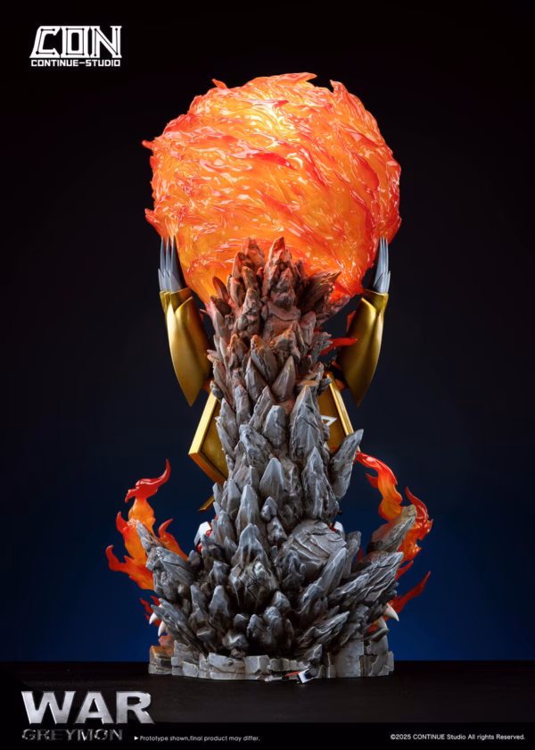 Digimon Continue Studio War Greymon Resin Statue 5