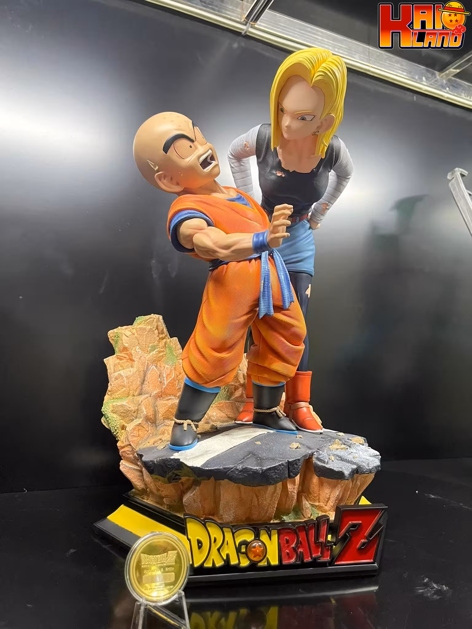 Dragon Ball Soul Wing Krillin x Android 18 Licensed Resin Statue