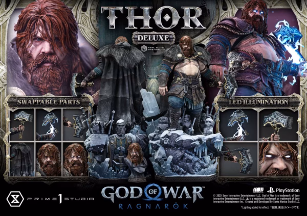 God of War Ragnarok Prime 1 Studio Thor Licensed Resin Statue 1