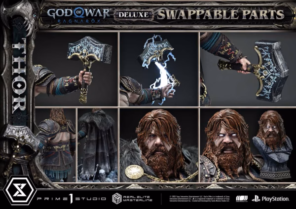 God of War Ragnarok Prime 1 Studio Thor Licensed Resin Statue 4