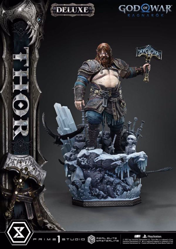 God of War Ragnarok Prime 1 Studio Thor Licensed Resin Statue 5
