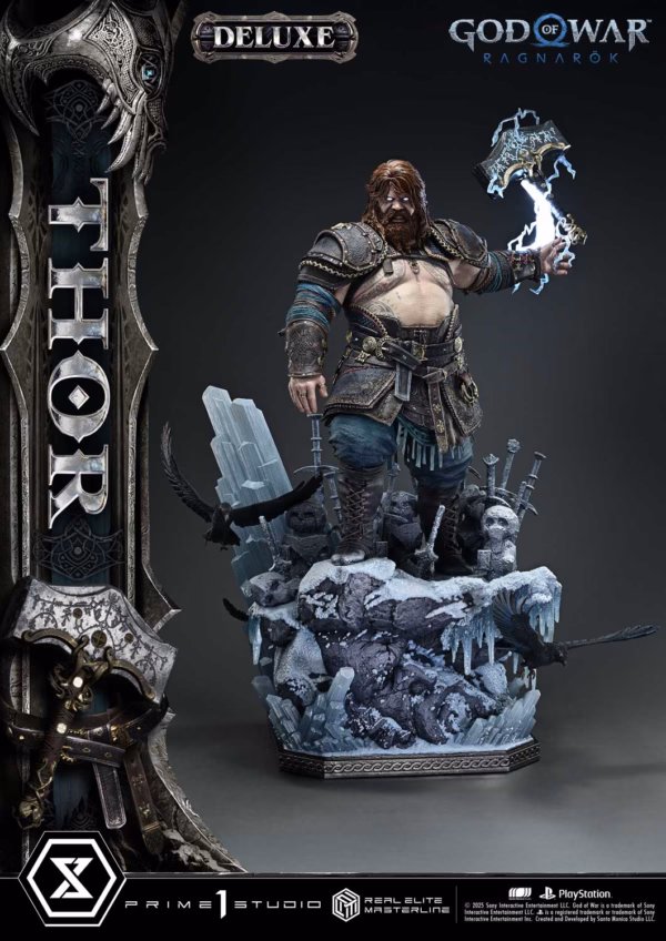 God of War Ragnarok Prime 1 Studio Thor Licensed Resin Statue 6