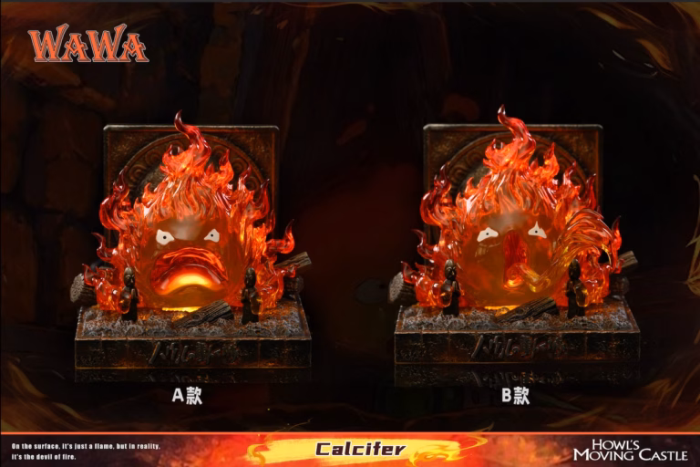 Howls Moving Castle WAWA Studio Angry Calcifer Resin Statue