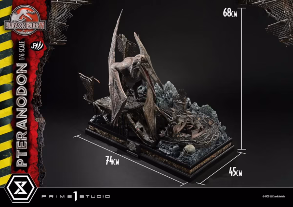 Jurassic Park Prime 1 Studio Pteranodon Licensed Resin Statue 2