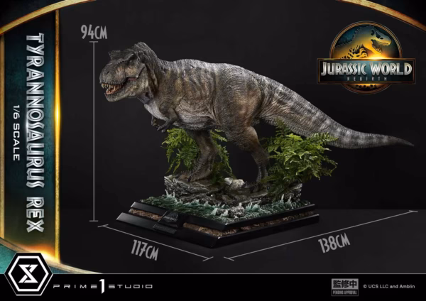 Jurassic World Prime 1 Studio Tyrannosaurus Rex Licensed Resin Statue 2