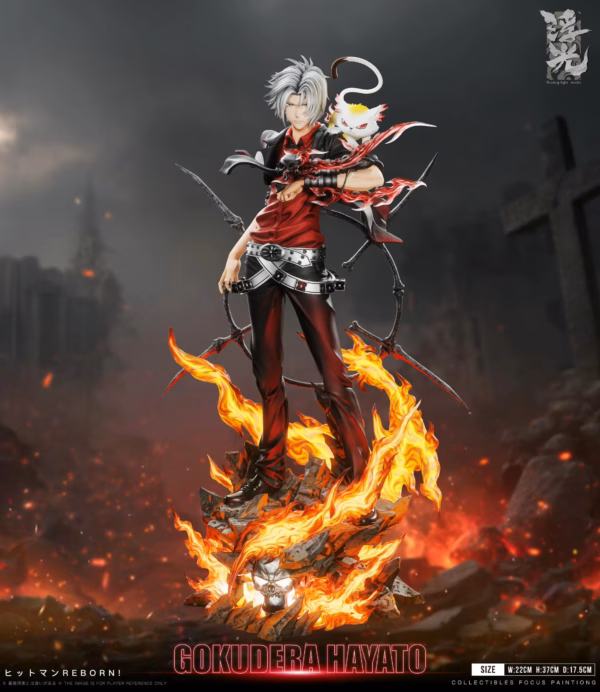 Katekyo Hitman Reborn Floating Light Studio Hayato Gokudera Resin Statue 1