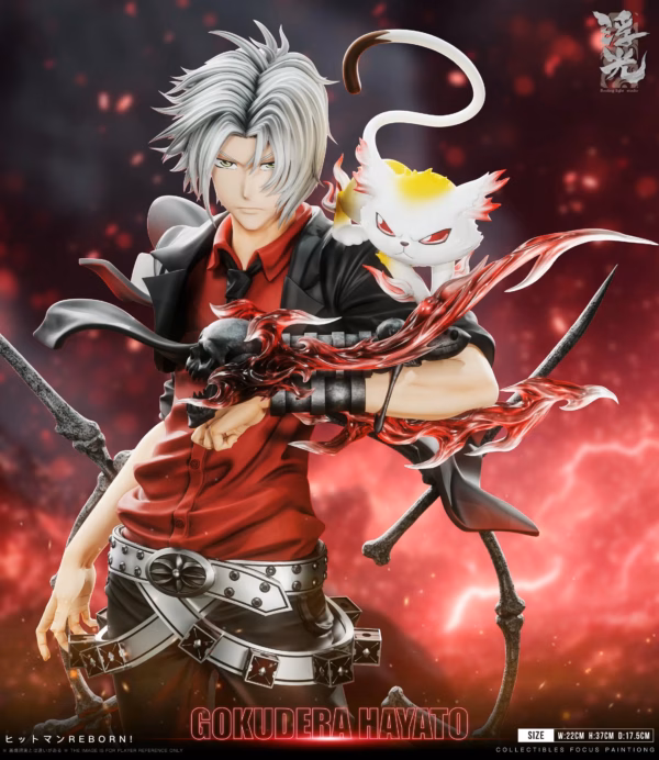 Katekyo Hitman Reborn Floating Light Studio Hayato Gokudera Resin Statue 3