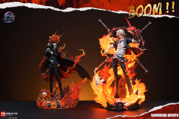 Katekyo Hitman Reborn Rhinoceros Studio Gokudera Hayato Resin Statue 3