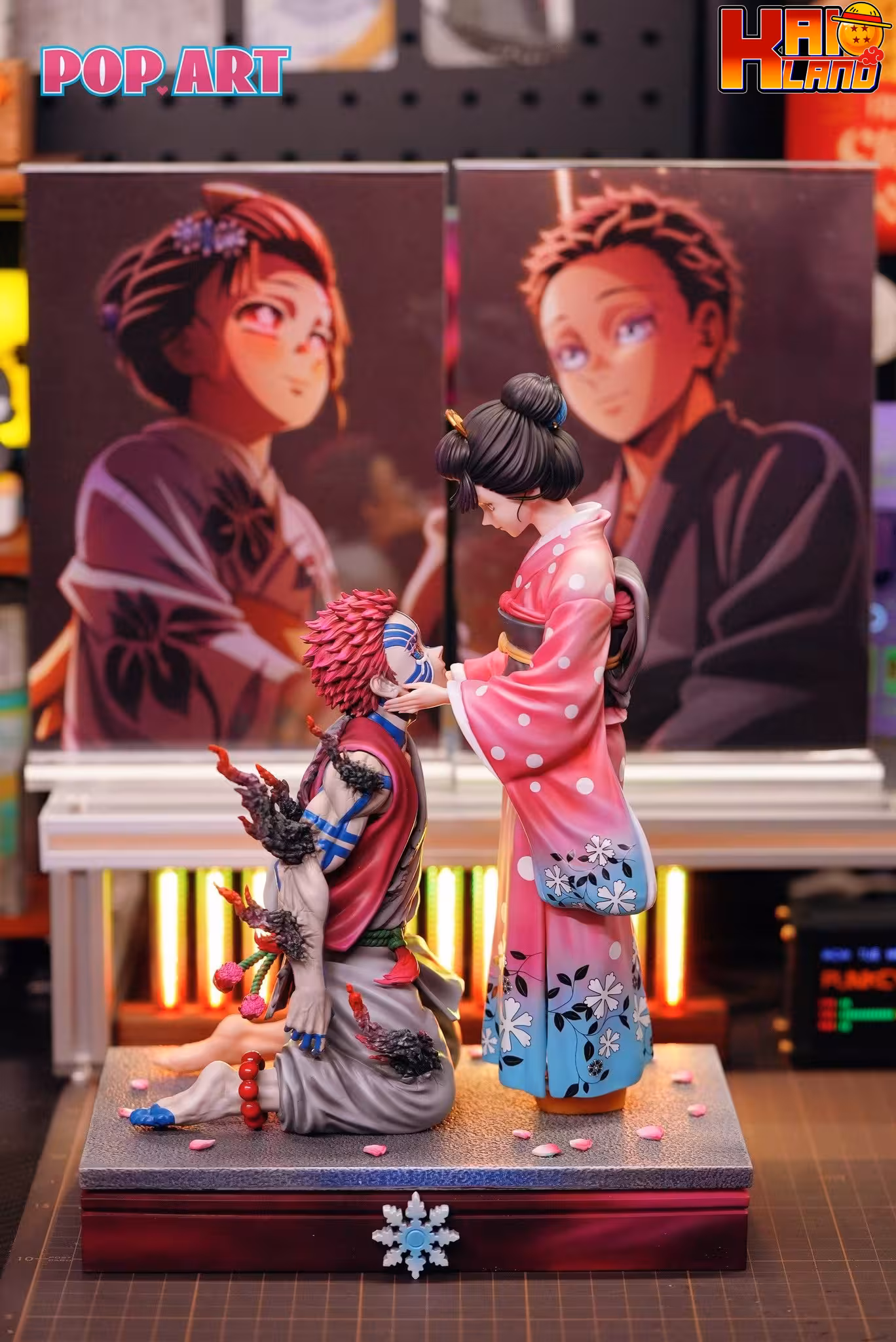 Kimetsu No Yaiba Pop Art Studio Akaza x Koyuki Resin Statue