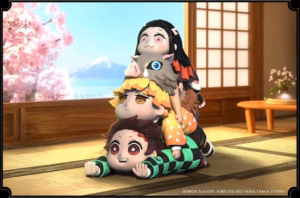 Kimetsu no Yaiba Ninety Seven Studio Tanjiro x Zenitsu x Inosuke x Nezuko Resin Statue