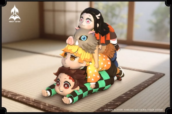 Kimetsu no Yaiba Ninety Seven Studio Tanjiro x Zenitsu x Inosuke x Nezuko Resin Statue 3