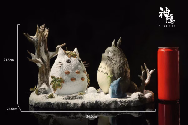 My Neighbor Totoro ShenYin Studio Totoro Play in The Snowfield Resin Statue 3