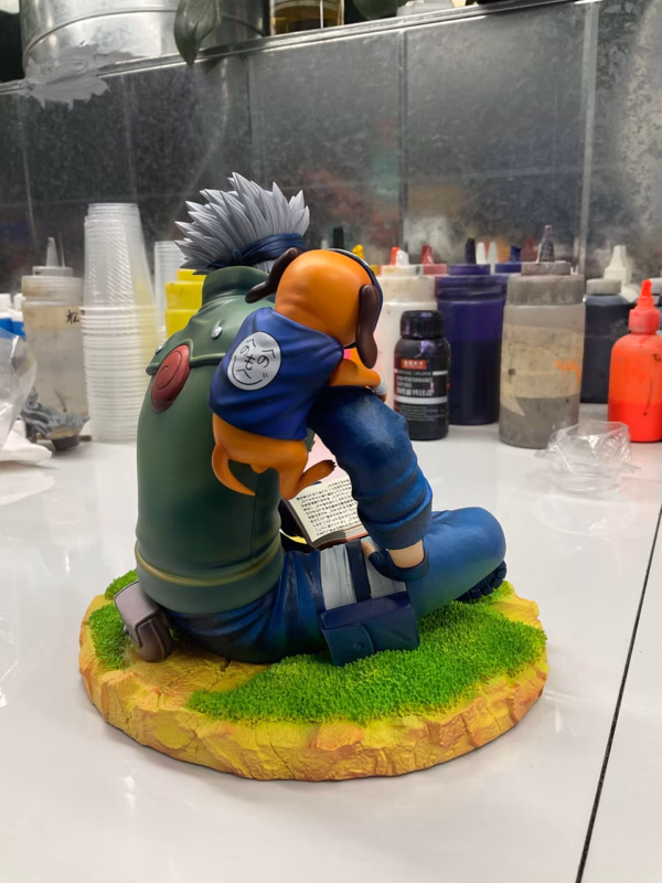 Naruto Idealism Studio Kakashi X Eight Ren Dog Resin Statue 2