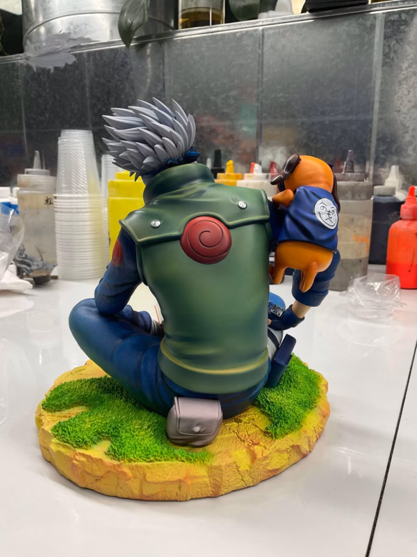 Naruto Idealism Studio Kakashi X Eight Ren Dog Resin Statue 3