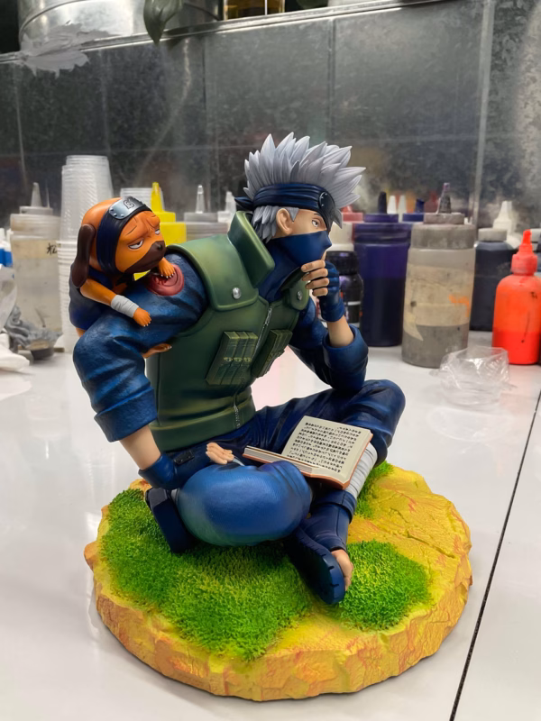 Naruto Idealism Studio Kakashi X Eight Ren Dog Resin Statue 4