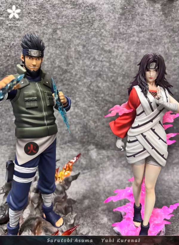 Naruto Sakura Studio Asuma Sarutobi x Kurenai Yuhi Resin Statue 2