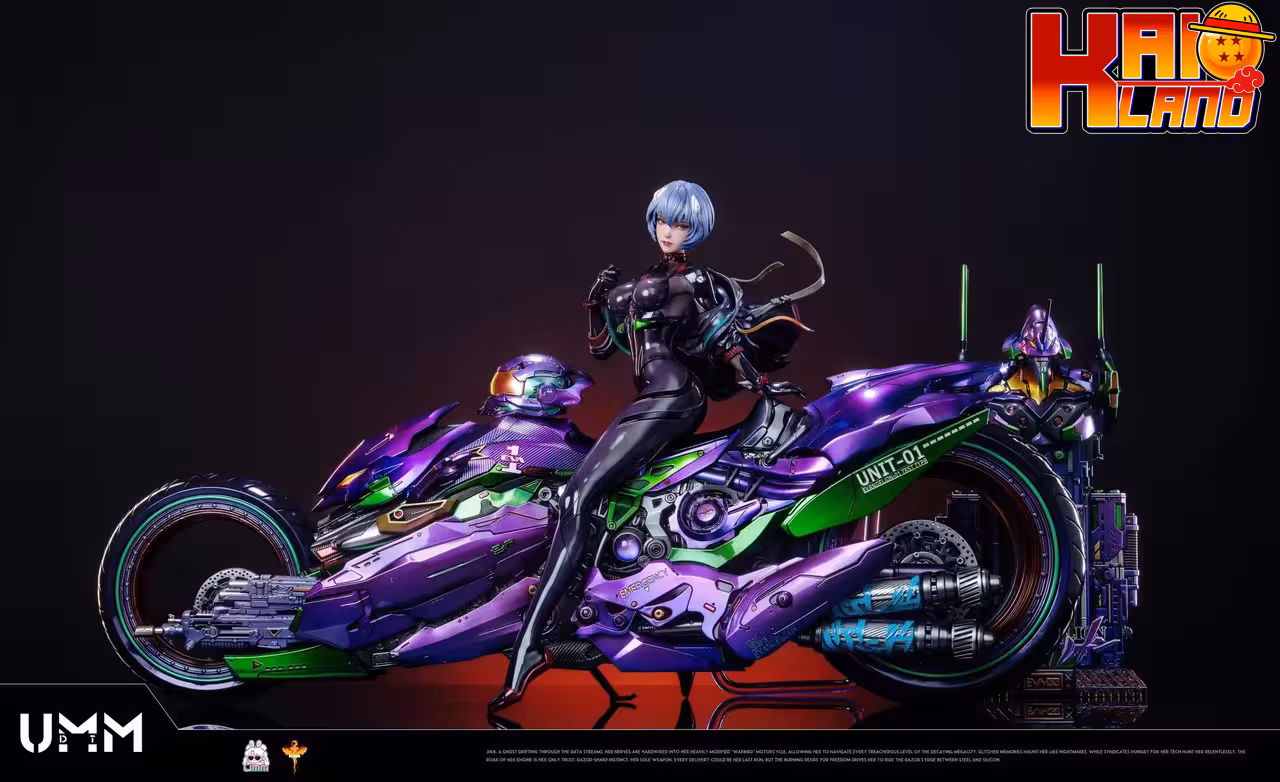 Neo Genesis Evangelion DT Studio Ayanami Rei Science Fiction Motorcycle Resin Statue
