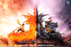 One Piece Badge Studio Ace Vs Marshall D Teach Resin Statue