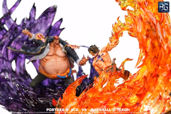 One Piece Badge Studio Ace Vs Marshall D Teach Resin Statue 4