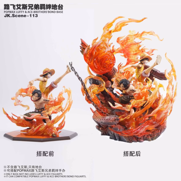 One Piece Jacksdo Studio Luffy x Ace Brothers Bond Base Resin Statue 2