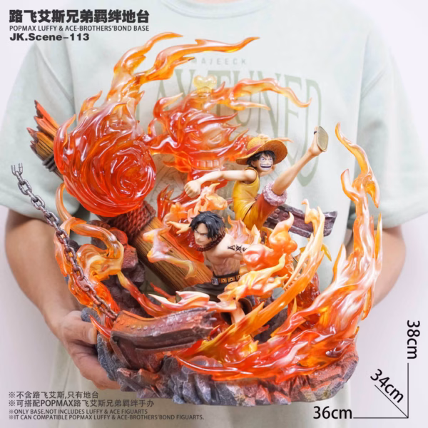 One Piece Jacksdo Studio Luffy x Ace Brothers Bond Base Resin Statue 3