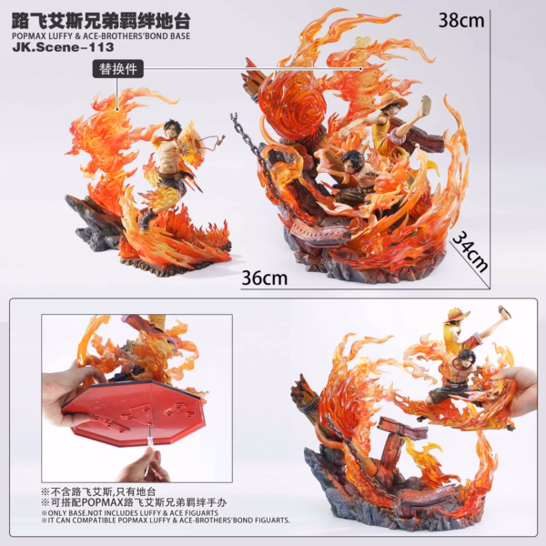 One Piece Jacksdo Studio Luffy x Ace Brothers Bond Base Resin Statue 6