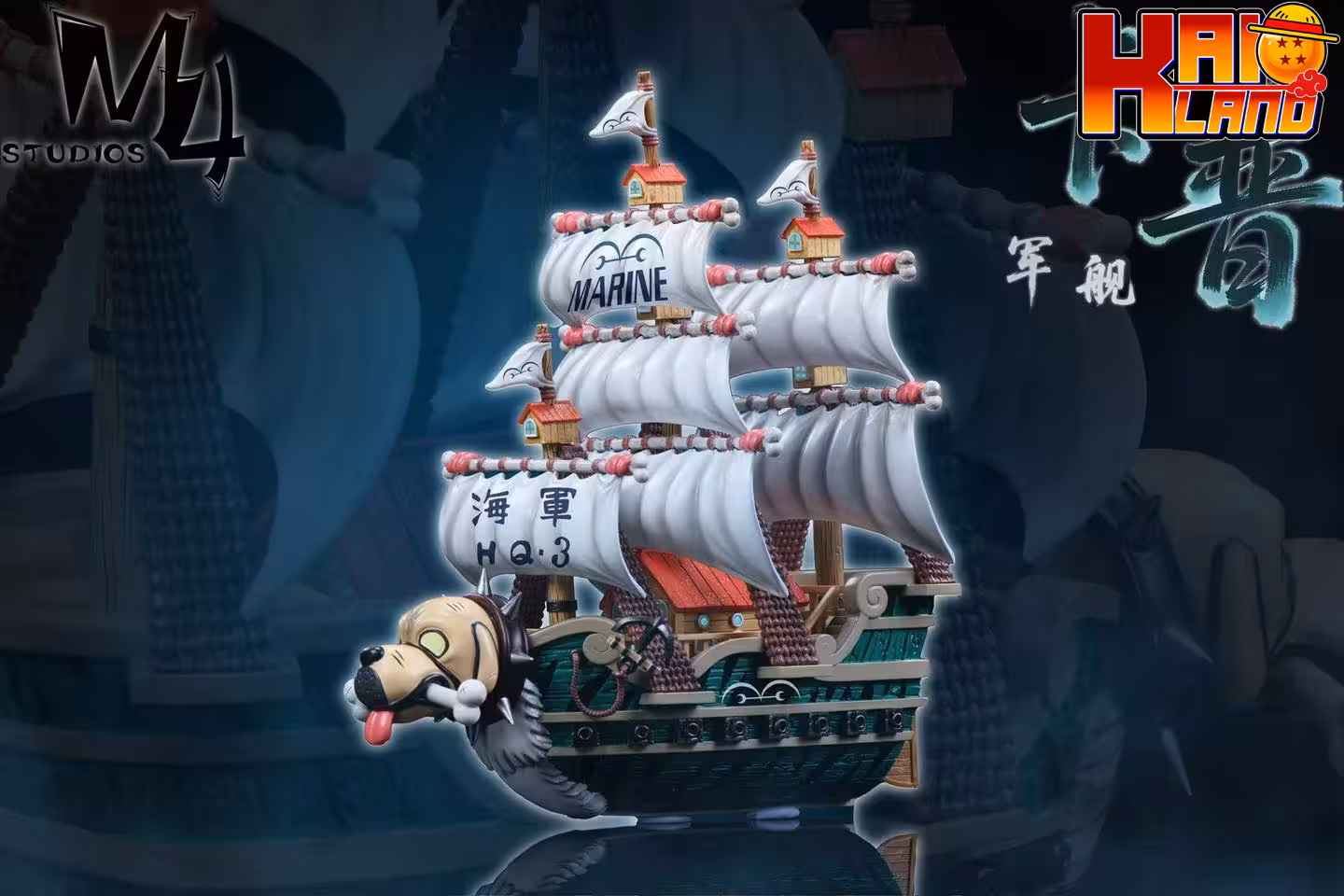 One Piece M4 Studio Garps Marine Ship Resin Statue