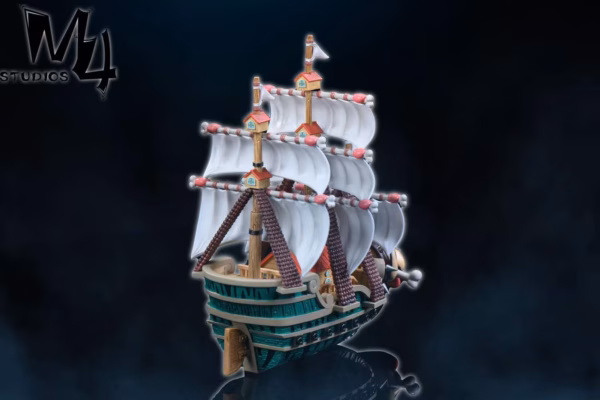 One Piece M4 Studio Garps Marine Ship Resin Statue 3