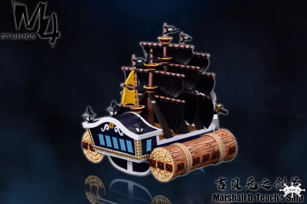 One Piece M4 Studio Marshall D Teach x Kurohige Ship Resin Statue 2