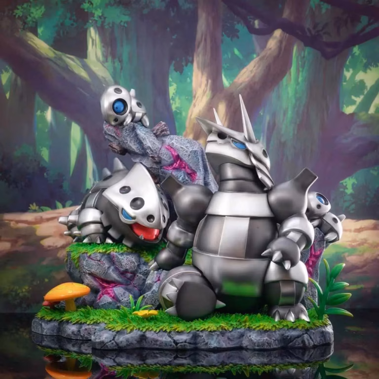Pokemon Q10 Studio Aggron Family Resin Statue